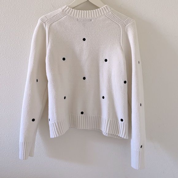 Banana Republic ivory sweater with black dots - Picture 2 of 3